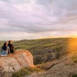 Sonnenuntergang im Grasslands National Park