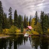 Hütte am See